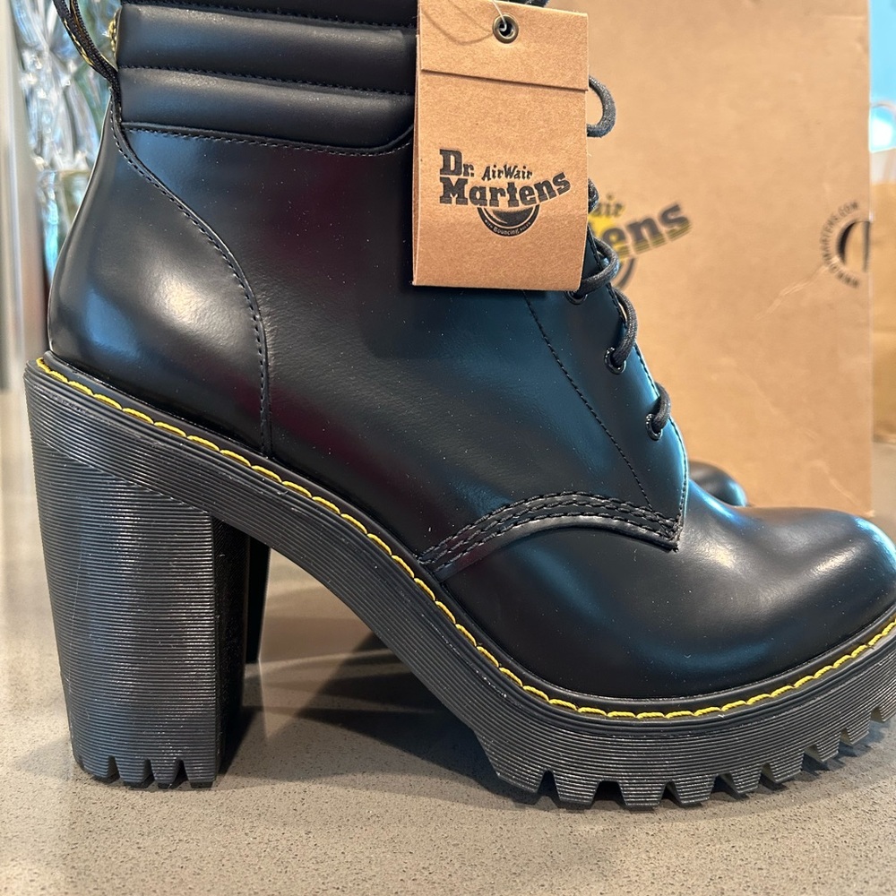 Dr. Martens Women's Black Leather Boots - Picture 3 of 7